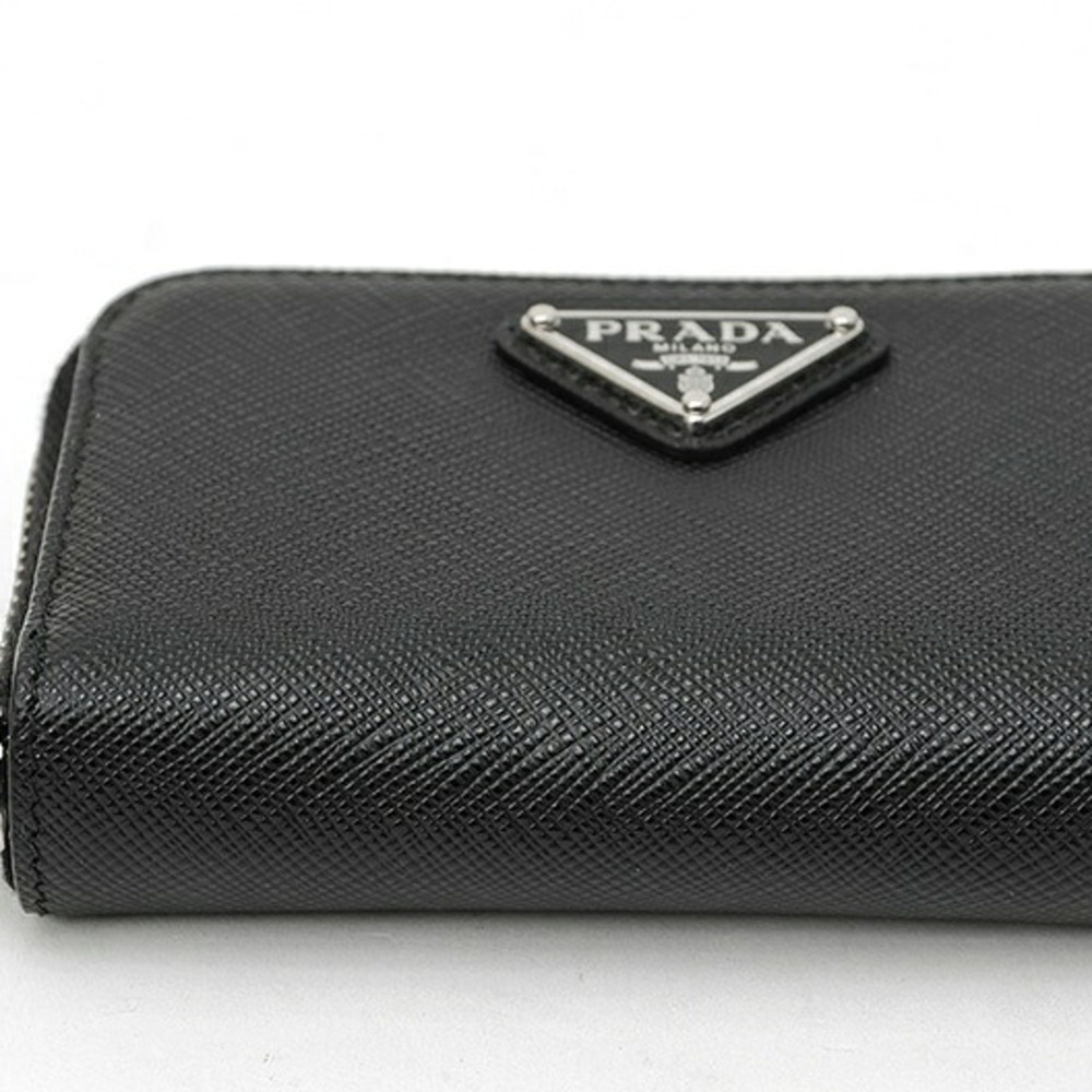 Prada Saffiano Triangle Coin Case 2MM003, Leather, Black (Nero) - Picture 3 of 5